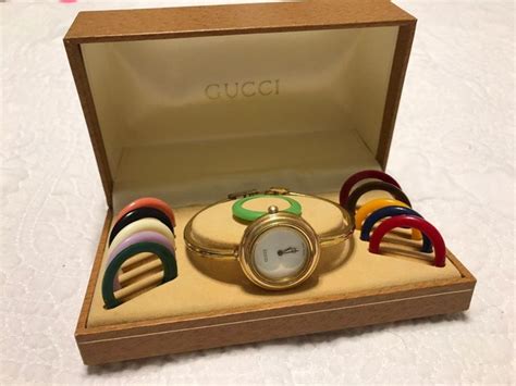 gucci watch with red black strap vintage|Gucci interchangeable watch straps.